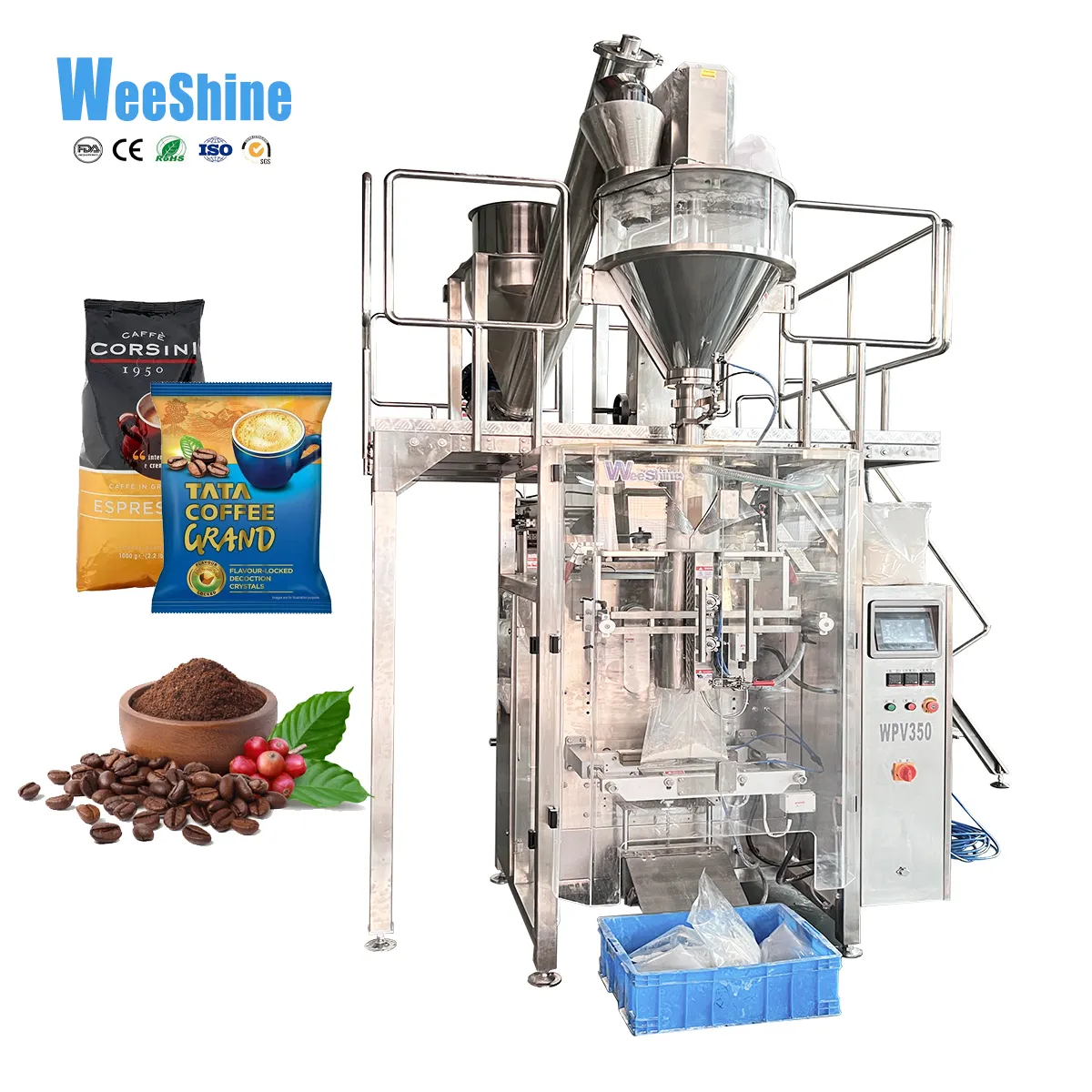 पूर्ण स्वचालित मसाला कॉफी नमक सुक्रोज डिटर्जेंट वॉशिंग पैकिंग पाउडर भरने की मशीन