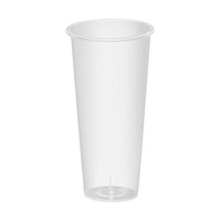 Vasos Desechables de Plástico PP para Té con Leche, 90 mm de Calibre, Comerciales, 700 ml, Mate, Moldeados por Inyección, para Bebidas Frías para Llevar