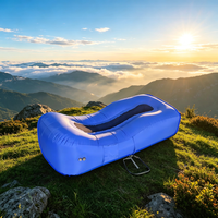 Fauteuil lune gonflable portable pour repas, canapé gonflable, chaise de plage avec pompe intégrée, coussin de siège et dossier pour camping en extérieur et plage