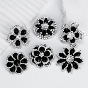 Broches de Moda con Diamantes de Imitación, Botones de Aleación Chapados en Oro, Personalizados, Unisex, para Uso Diario, Compromiso, Boda - Product Image 1