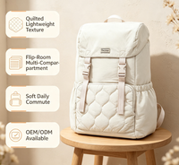 Sac à dos tendance pour étudiant avec cordon de serrage, compartiment matelassé pour ordinateur portable, fermeture éclair discrète au dos, idéal pour l'université, les voyages et le quotidien, pour femme, OEM