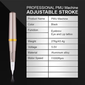 Machine à tatouer électrique rotative sans fil en acier inoxydable, moteur numérique haute vitesse, stylo à écran tactile, maquillage permanent PMU - Product Image 6