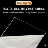 Plaque en PVC transparente rigide et flexible sur mesure, épaisseurs 1mm, 2mm, 3mm, 5mm, 10mm, anti-rayures, pour enseignes et artisanat