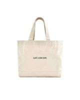 Bolsa de tela reutilizable de diseño, resistente y ecológica, de algodón y lona, con cierre de cremallera y asa larga para el hombro, en oferta especial.