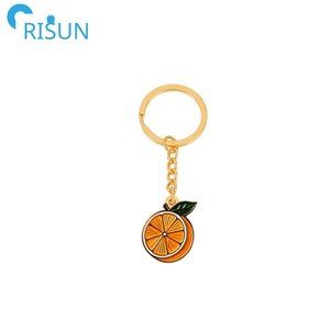Porte-clés personnalisé en métal émail mignon dessin animé agrumes porte-clés pendentif Llavero <span class=keywords><strong>mandarine</strong></span> porte-clés personnalisé clémentine <span class=keywords><strong>orange</strong></span> - Product Image 6
