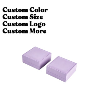 Empaque de Regalo de Cartón Rígido con Cierre Magnético, Color Morado Claro, Lujoso, Ecológico, con Laminado Mate y Logotipo Personalizado, para Joyería, Anillos y Aretes - Product Image 2