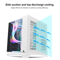 New Arrival Pc Computer Chassis Casing Desktop Case 3-side Glass Full Tower Computer Gaming PC Cases