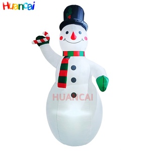الإعلان نفخ عيد الميلاد ثلج مضيئة نفخ مع قصب راية لتزيين حفلة عيد الميلاد - Product Image 4