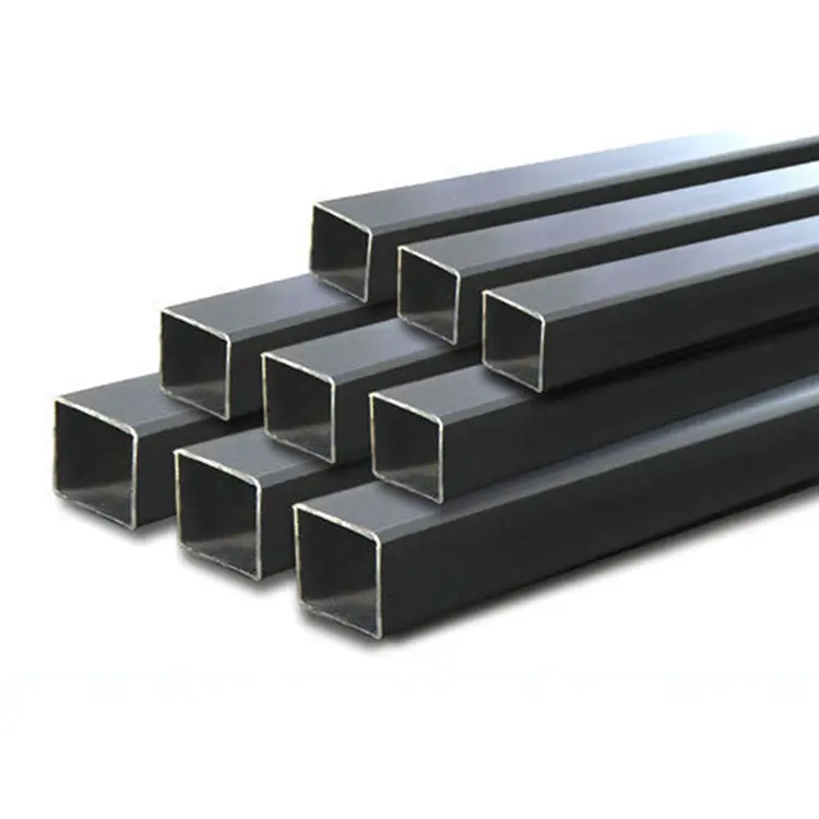 MS erw welded black carbon square and rectangular hollow section square steel pipe tube for construction
