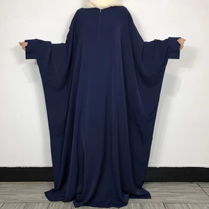 Farfalla Abaya Nida modesto abbigliamento islamico con cerniera semplice Ramadan Eid donna musulmana Turkish all'ingrosso taglie forti Abaya - Product Image 4