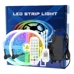 Factory OEM ODM RGB Led light Strips Smart Colorful IR Cortroller LED Rope Lamp 5050 Flexible led Strip Light