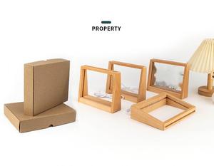 Cornice per foto in legno massello <span class=keywords><strong>di</strong></span> <span class=keywords><strong>faggio</strong></span> a LED foglia intaglio 3D luce notturna luminosa decorazione creativa fai da te - Product Image 6