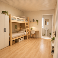Vente directe d'usine, nouvelle conception de maison miniature en conteneur avec clôture, maison en conteneur à toit triangulaire