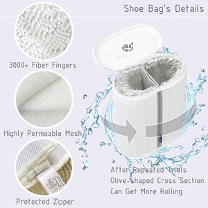Bolsa de Lavado de Zapatos de Doble Capa para Zapatillas, Bolsa de Lavado de Zapatos Resistente con Cierre, Bolsas de Malla para Lavar Zapatos - Product Image 5