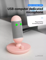 Micrófono de Escritorio con Cable OEM, RGB, Cancelación de Ruido, Micrófono USB para Juegos, Micrófono de Condensador Profesional para Computadora Portátil, PC, Monitor, Nuevo