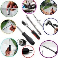 Kit d'outils à cliquet 46 pièces en acier au carbone avec embouts de 1/4 de pouce pour l'entretien des véhicules