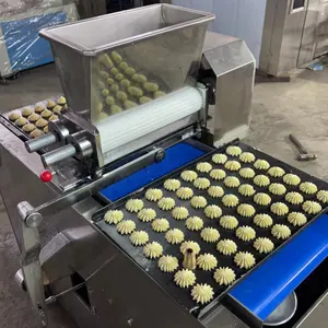 Macchina da forno per la produzione di biscotti sbuffo macaron cup torta PLC stampo per biscotti formatore estrusore pressa automaticcutter