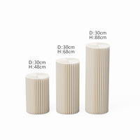 Supports à gâteaux pliables en carton écologique et acrylique |   Présentoirs cylindriques pour table de desserts, réutilisables, légers, décoratifs