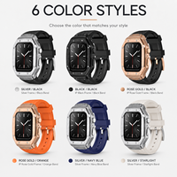 Coque robuste avec bracelet en alliage TPU intégré, anti-chute, protection intégrale, compatible avec Apple Watch 4 5 6 7 8 9 - Vente flash