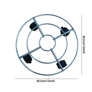 Soporte de maceta móvil de metal grande <span class=keywords><strong>con</strong></span> 4 <span class=keywords><strong>ruedas</strong></span> giratorias <span class=keywords><strong>Base</strong></span> de maceta redonda móvil <span class=keywords><strong>para</strong></span> planta en maceta doméstica <span class=keywords><strong>para</strong></span> uso doméstico - Product Image 3