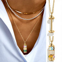 Collier avec breloques lettres non ternissables en laiton plaqué or, émail mignon DIY, 12 signes du zodiaque