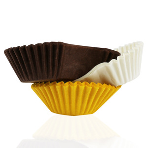 Joinhot Boat Shaped Paper Cupcake Liners 100 Pcs Yellow White Brown Disposable Cake Decorating Supplies - Product Image 4
