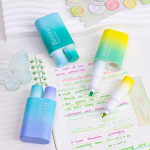 Bonitos bolígrafos Resaltadores 2 en 1, bolígrafos Resaltadores de 12 colores, punta de cincel, rotuladores Resaltadores estéticos <span class=keywords><strong>bicolor</strong></span> para estudiantes - Product Image 6