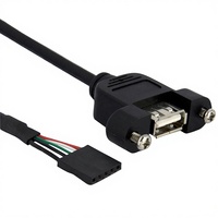 Kabel Header USB Tipe A Female 4-Pin JST PH2.0 dengan Konduktor Tembaga Berlapis Timah, Selubung PVC, dan Pelindung Jalinan untuk Komputer/Scanner/Kamera
