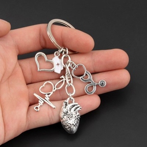 1 mảnh của trái tim quyến rũ Keychain y tế giải phẫu Keychain tim Keychain được sử dụng cho các bác sĩ và y tá Túi chuỗi trang sức quà tặng - Product Image 5