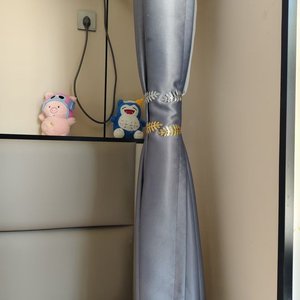 Kim loại phổ biến lá Rèm tiebacks đơn giản hiện đại Rèm Tie chủ dây đeo Tieback Màu sắc Tie trở lại móc trang trí - Product Image 5