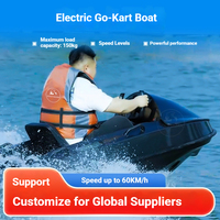 Bateau gonflable électrique personnalisé d'usine, kart aquatique portable haute vitesse, jet ski de loisirs, bateau rapide pour le surf sur lac