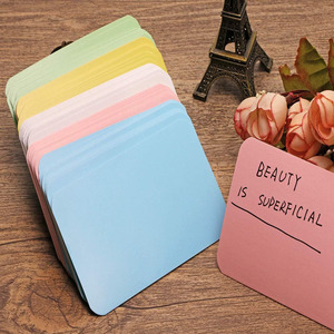 Blank <b>Note</b> Cards 100 Sheets 180g Pastel Colors For Messaging <b>Notes</b> Doodling Scrapbooking DIY Labels Flashcards - Product Image 3