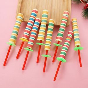 Fouet rétractable de style farce, baguettes magiques colorées en papier hilarantes, accessoires de blague - Product Image 2