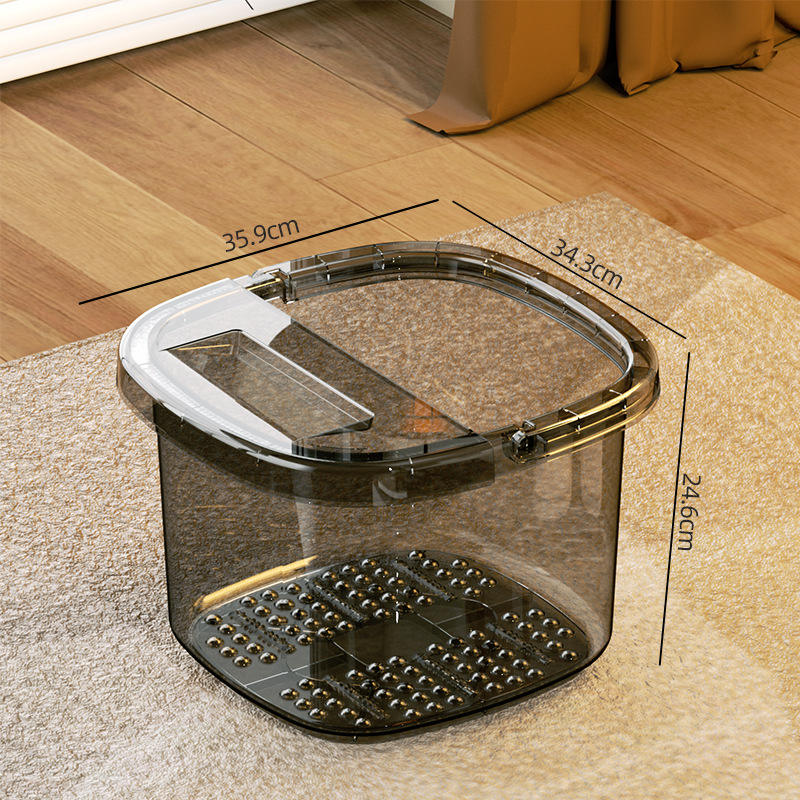 Avec massage bain de pieds seau-à travers gris petite taille