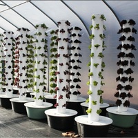 Kit de système de culture hydroponique en PP de qualité alimentaire, tour de jardinière aéroponique verticale avec 36 pots en filet