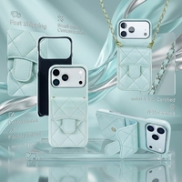 Étui de téléphone en cuir PU avec porte-cartes, fermeture magnétique, sangle détachable et protection de l'appareil photo pour iPhone 17 Pro Max