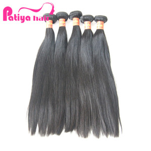 Patya Human Haiir Nhà Cung Cấp Lớp 12a Tóc Người Thật Thẳng Mượt Brazil Chưa Qua Xử Lý Màu Đen Tự Nhiên Gói Dệt - Product Image 2