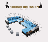 Modernes Einfaches Leder-Doppelbett Intelligentes Multifunktions-Massagebett Mit Projektor Stauraum Hotelbett