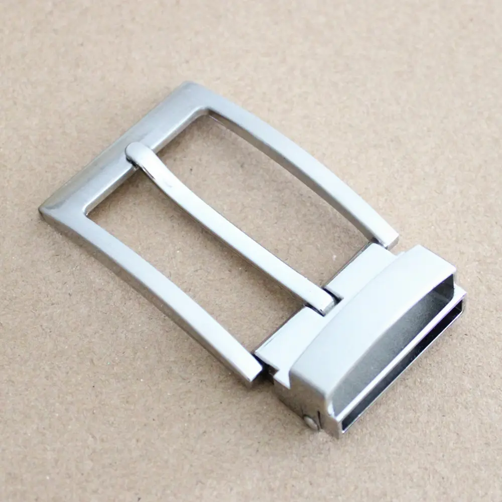 Broche minimalista de aleación de Zinc y plata, para cinturón hebilla de Metal y cuero