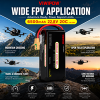 بطارية ليثيوم أيون مخصصة من المصنع بسعة 6500 مللي أمبير في الساعة، 6S 12S 14S FPV 60C، بطارية للطائرات بدون طيار والسيارات والقوارب والطائرات التي تعمل بالتحكم عن بعد