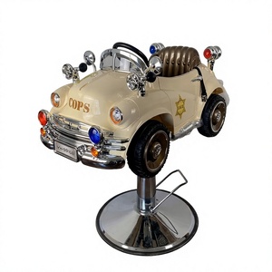 Chaise de coiffure pour enfants en métal en forme de voiture de dessin animé avec pompe hydraulique robuste et fonction de réglage en hauteur pour salons - Product Image 1