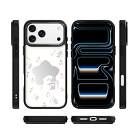 Coque de téléphone AG Feeling Black Edge avec motif étoile dorée et agneau pour iPhone 17, 17 Pro Max, 16 Pro, 15 – Coque magnétique