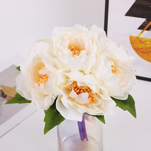 ช่อดอกโบตั๋นประดิษฐ์ สีขาว แดง แชมเปญ ส้ม ม่วง พีช คุณภาพสูง เหมาะสำหรับตกแต่งงานแต่งงานและบ้าน - Product Image 4