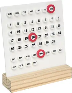 Nuovo Design calendario da tavolo 2024 calendario perpetuo mese settimana mostra la data della settimana decorazione dell'ufficio dell'aula della fattoria
