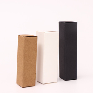 Kraft Paper Cosmetic Packaging <b>Boxes</b> Rectangle 350g Folding Cardboard Box Retro Lipstick Skincare White <b>Black</b> Brown - Product Image 3