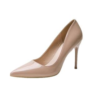 Modernos Tacones Altos Formales de PU para Mujer, Color Nude, Punta Puntiaguda, Tacones de Aguja de 6-8 cm, Decoración de Cristal, Uso Diario, Tendencia de Moda - Product Image 5