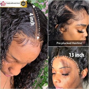 Proveedor Mayorista de <span class=keywords><strong>Pelucas</strong></span> de Cabello Rizado Birmano Natural, <span class=keywords><strong>Pelucas</strong></span> de Cabello Humano con Cierre de Encaje Transparente de 150%, 180%, 200% de Densidad, Cabello Rizado Profundo - Product Image 2