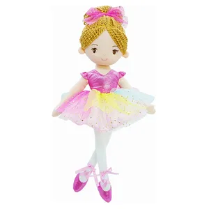 2024 personalizado al por mayor bailarina muñecas suave peluche bailarina muñeca bebé juguetes niños regalo