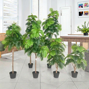高品質な人工ヤシの木の鉢植え、シミュレーショングリーンヤシの葉、ホテル、自宅、オフィス、結婚式の装飾 - Product Image 1