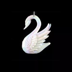 플라스틱 반짝이 백조 장식품 파티 웨딩 이벤트 장식용 걸이형 장식품 다채로운 백조 조각 장식 - Product Image 6